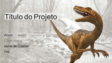 Imagem conceitual de um relatório de dinossauro 3D