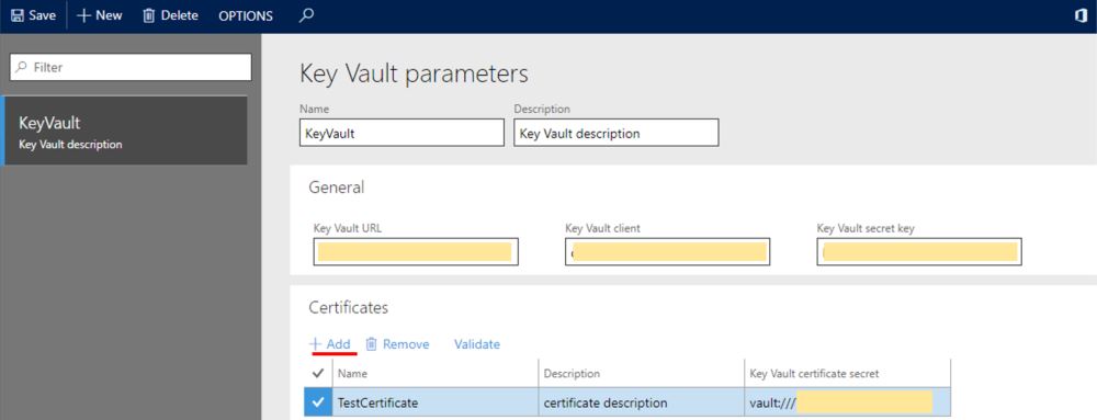 This image shows you how to set up a Key Vault Client.
