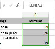 contar caracteres excel 2013 ingles