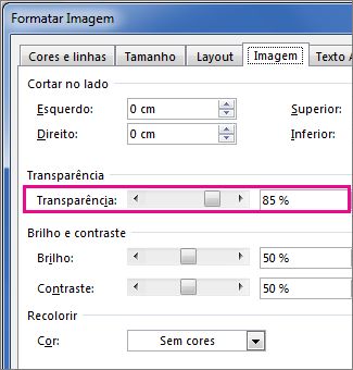 Captura de tela da caixa de diálogo Formatar Imagem no Publisher.
