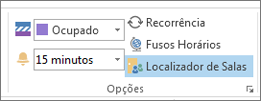 Botão Localizador de Sala no Outlook 2013