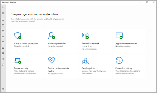 O aplicativo de Segurança do Windows no Windows 11