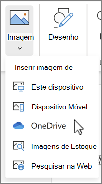 Imagem para Inserir do OneDrive