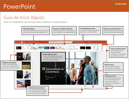 Guia de Início Rápido do PowerPoint 2016 para Windows