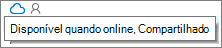 Ícone do status de arquivo da área de trabalho do OneDrive com a dica de ferramenta