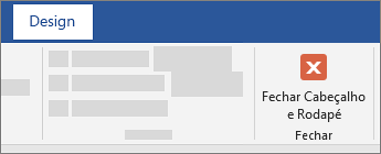 Fechar cabeçalho ou rodapé