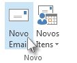 Comando Novo Email na faixa de opções