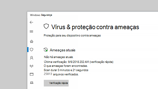 Proteção contra vírus e ameaças