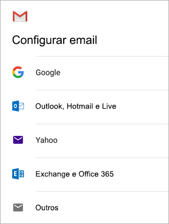 Configurar email no aplicativo de email no Android - Suporte da Microsoft