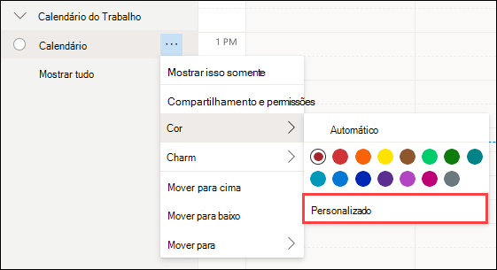 Outlook Web Calendar Color Selection Custom