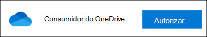 Botão autorizar o consumidor do OneDrive.