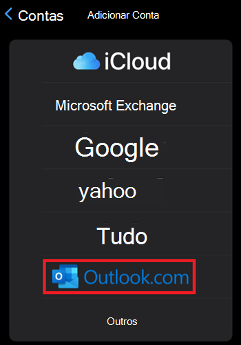 Email da Apple adiciona Outlook.com ao iPhone