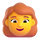 Emoji de cabelo vermelho da mulher do Teams