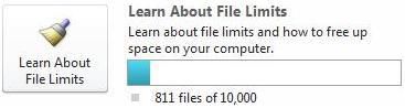 Medidor de documentos do SharePoint Workspace, usando menos de 7500 documentos