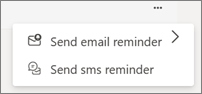 Enviando um lembrete de email ou SMS no Compromissos virtuais