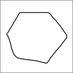 Mostra um hexágono desenhado em incrustação.