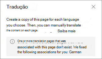 Mensagem de erro de tradução.