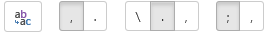 Imagem mostrando a lista de botões abaixo das caixas "De" e "Para"