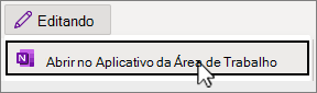 Abrir no menu do aplicativo da área de trabalho