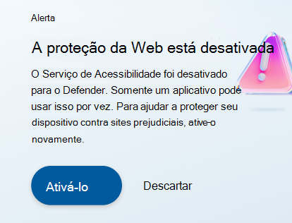 Proteção da Web desativada