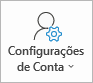 Botão Configurações de conta do Outlook