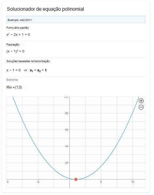 Solucionador polinomial do Bing