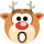 Emoticon Rudolf surpreso