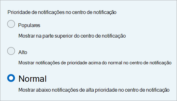 Configurações de prioridade de notificação no Windows 11