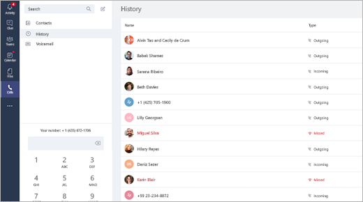 Exibir Seu Histórico De Chamadas No Microsoft Teams - Suporte Do Office