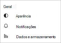 Configurações gerais gratuitas do Teams móveis