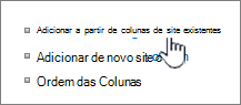 Adicionar a partir de colunas existentes