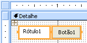 Botão de comando em um layout empilhado