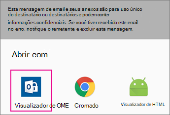 Visualizador do OME com o Gmail no Android 2
