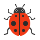 Emoticon ladybird