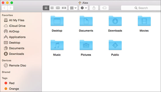 uma janela inicial de exemplo em um Mac
