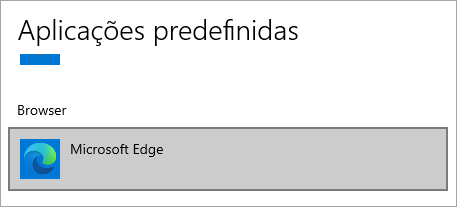 Navegador padrão Microsoft Edge