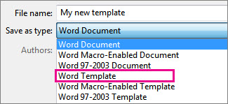 Salvar um documento do Word como modelo - Suporte da Microsoft