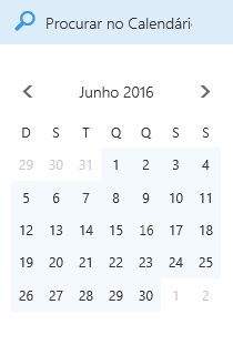 Caixa de pesquisa do Calendário