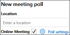 Uma captura de ecrã do painel Nova votação da reunião