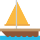 Ícone expressivo de barco à vela