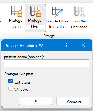 Caixa de Diálogo Proteger Livro