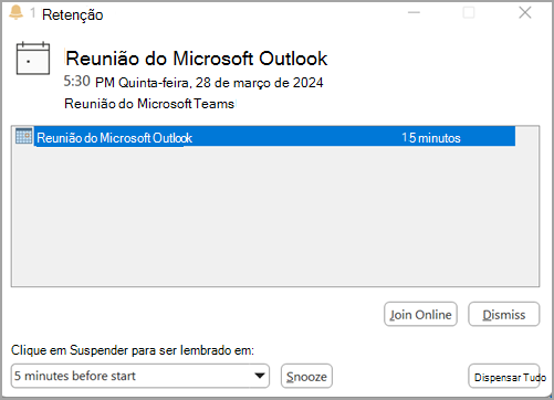 Captura de ecrã do lembrete de reunião do Outlook four.png