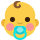 Ícone expressivo de bebé sorridente