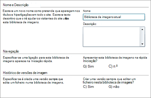 Diálogo para adicionar nome, diagrama, navegação de lançamento rápido e versão.