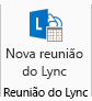Captura de ecrã do ícone de Reunião do Lync no friso