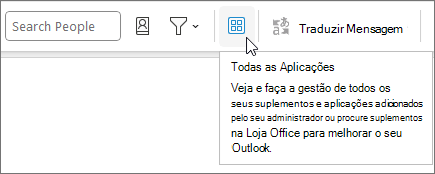 O ícone Todas as Aplicações num esquema de friso fechado no Outlook no Windows.