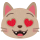 Ícone expressivo de gato de olhos cardíacos