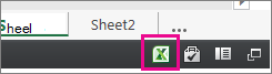 Ícone do Excel no Excel na Web