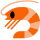 Ícone expressivo de camarão