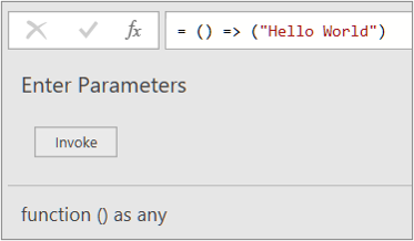 Invocar a função personalizada HelloWorld